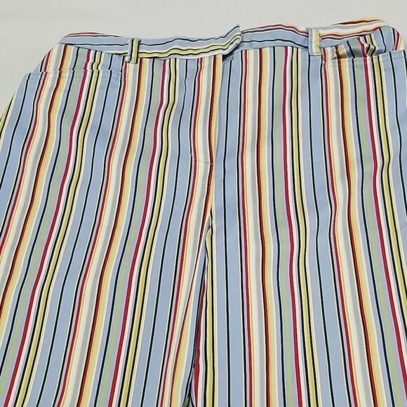 Sag Harbor Pants Women's Size 12 Petites Striped Side Pockets Zip Closure - Picture 2 of 7